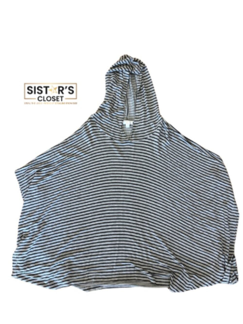 Style & Co. Striped Poncho Hoodie